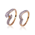 Xuping moda al por mayor nuevo diseño de oro plateado anillos de pareja